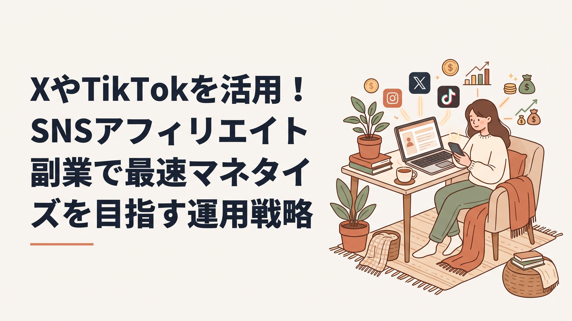 XやTikTokを活用！SNSアフィリエイト副業で最速マネタイズを目指す運用戦略