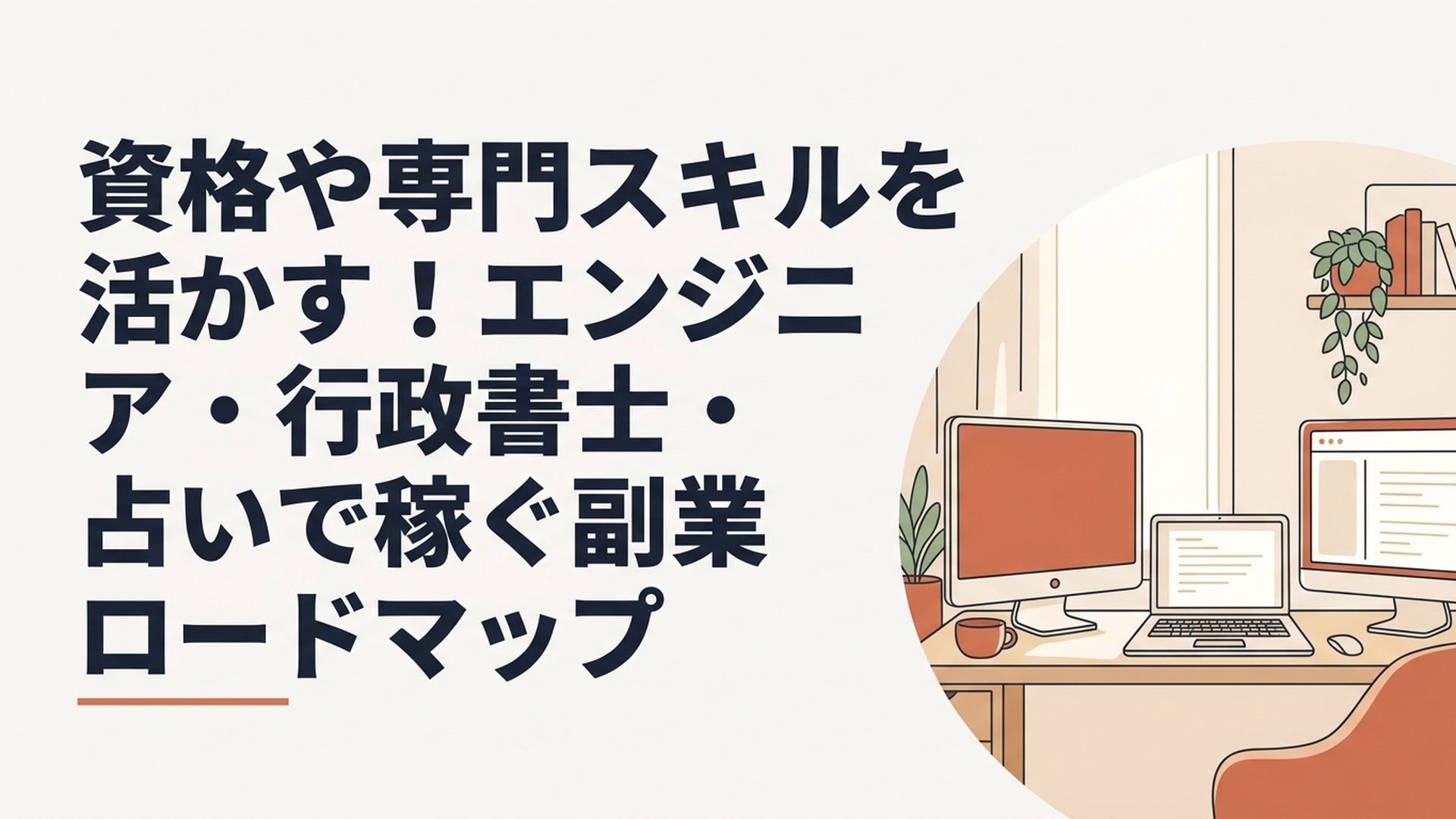 複数モニターとノートパソコンが並ぶ、明るい自宅のデスクの風景
