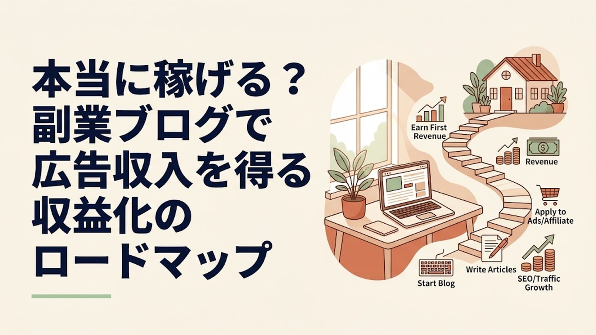 本当に稼げる？副業ブログで広告収入を得る収益化のロードマップ