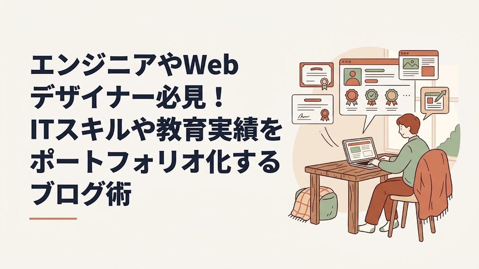 エンジニアやWebデザイナー必見！ITスキルや教育実績をポートフォリオ化するブログ術